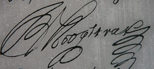 Handtekening van Jan van Hoogstraten 