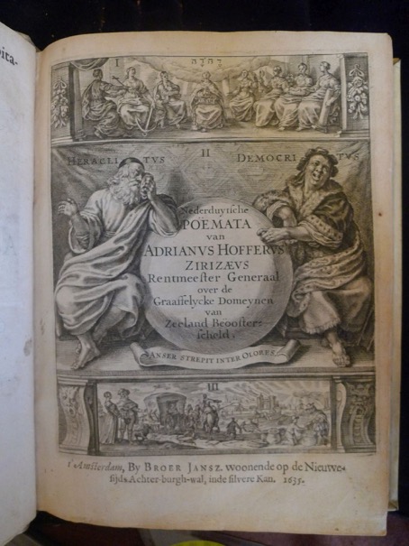 Titelpagina van Hofferus’ Nederduytsche Poemata (1635).